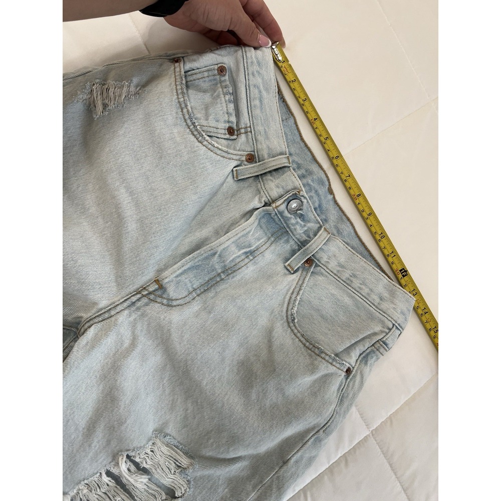 Levi's 501 Women's Denim Cutoff Shorts Size 29 / 8 High Rise Raw Hem Distressed - Picture 6 of 9